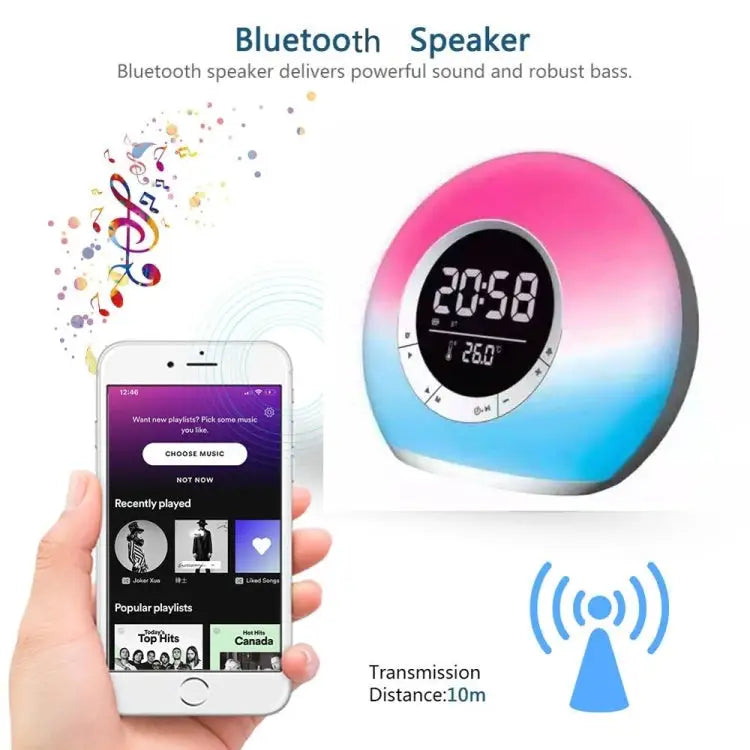 P11 LED Atmosphere Light Bluetooth Speaker with Alarm & Temperature Display P11 - P11 - Apple Accessories