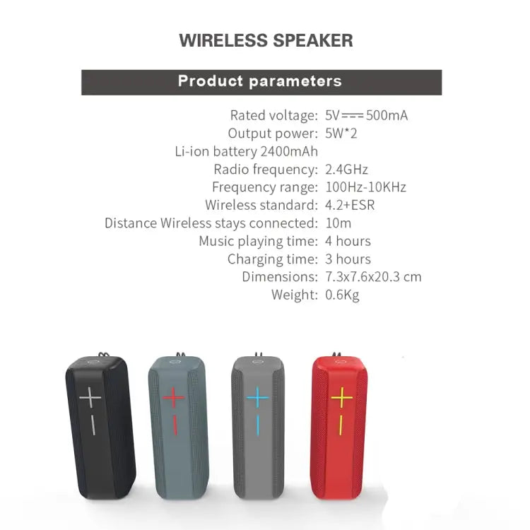 P15 10W Portable Bluetooth Speaker Outdoor Loudspeaker Sound System Stereo Support TF&FM - Apple Accessories