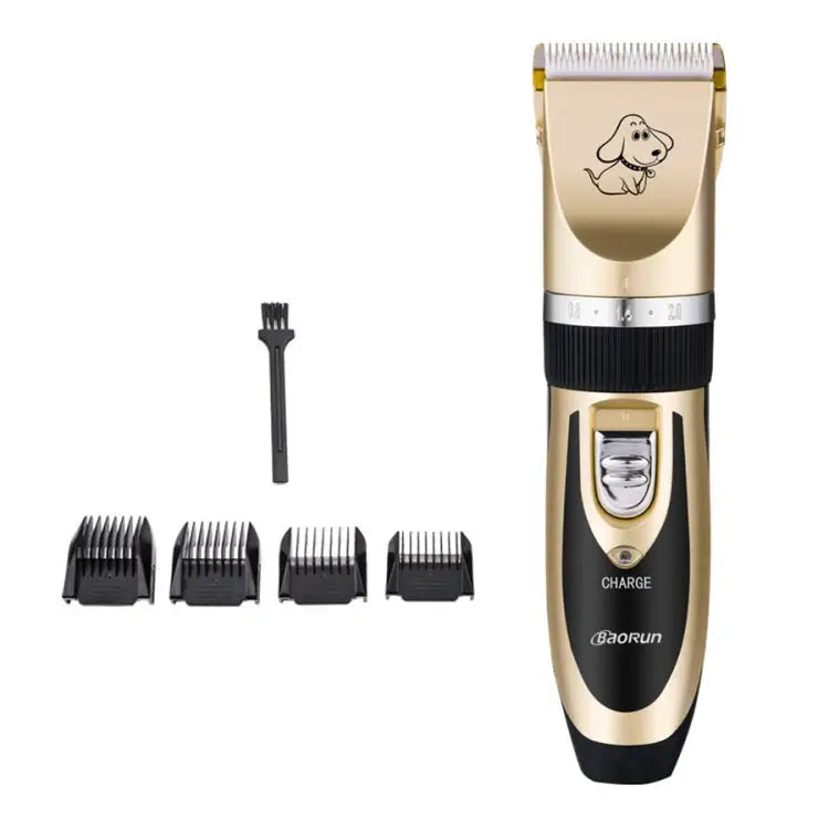 P2 110-240V Ceramics Titanium Professional Pet Electric Scissors Pets Hair Clippers with Four Combs Ceramics Titanium