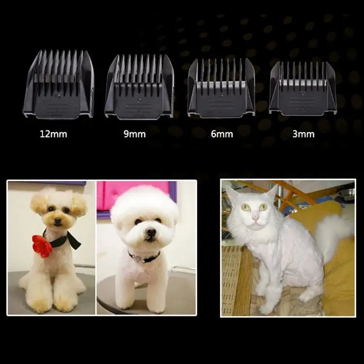 P2 110-240V Ceramics Titanium Professional Pet Electric Scissors Pets Hair Clippers with Four Combs Ceramics Titanium