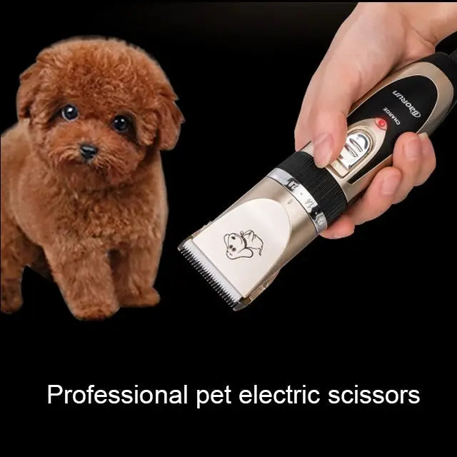 P2 110-240V Ceramics Titanium Professional Pet Electric Scissors Pets Hair Clippers with Four Combs Ceramics Titanium
