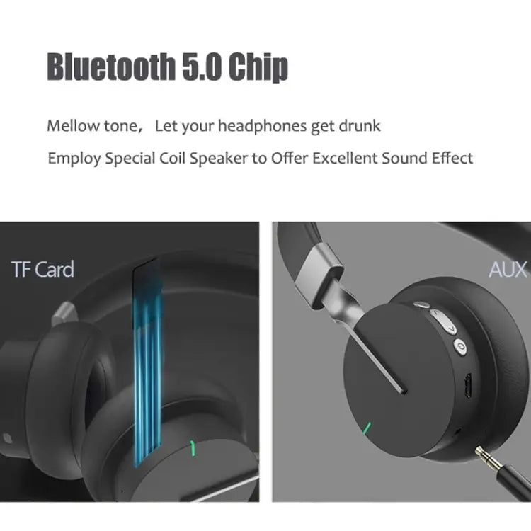 P3 Wireless 5.0 Super Bass HIFI Stereo Gaming Headset with Microphone Support TF / FM / AUX - Apple Accessories