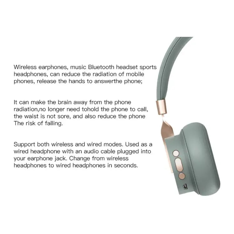 P3 Wireless 5.0 Super Bass HIFI Stereo Gaming Headset with Microphone Support TF / FM / AUX - Apple Accessories