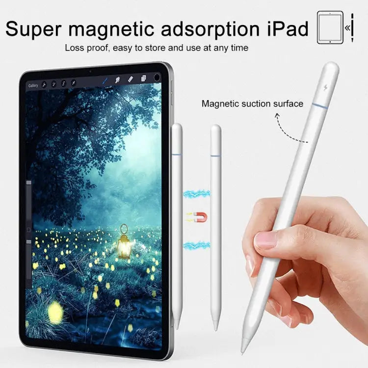 P8 Active Capacitive Stylus Pen with Palm Rejection for iPad After 2018 Version P8 - P8 / White