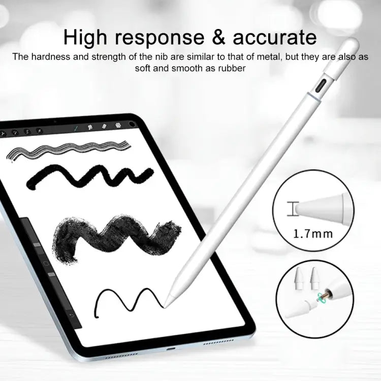 P8 Active Capacitive Stylus Pen with Palm Rejection for iPad After 2018 Version P8 - P8 / White
