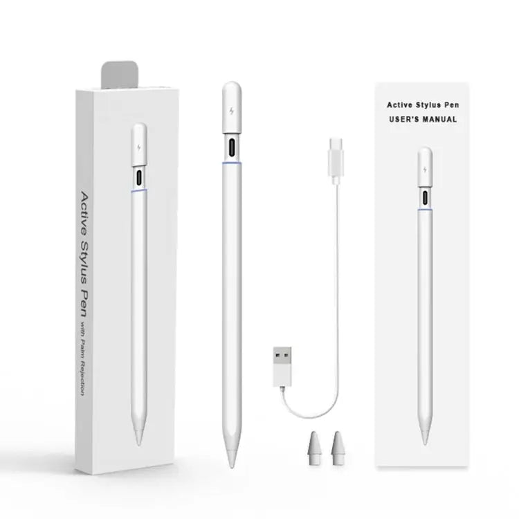 P8 Active Capacitive Stylus Pen with Palm Rejection for iPad After 2018 Version P8 - P8 / White