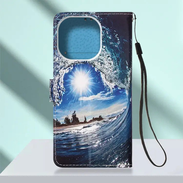 Painted Flat Texture Leather Case with Lanyard & Card Slot & Wallet & Holder For iPhone 14 Pro Max - Apple Accessories