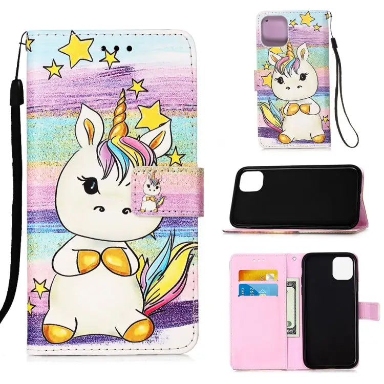 Painted Flat Texture Leather Case with Lanyard & Card Slot & Wallet & Holder For iPhone 12 Pro Max - For iPhone 12 Pro