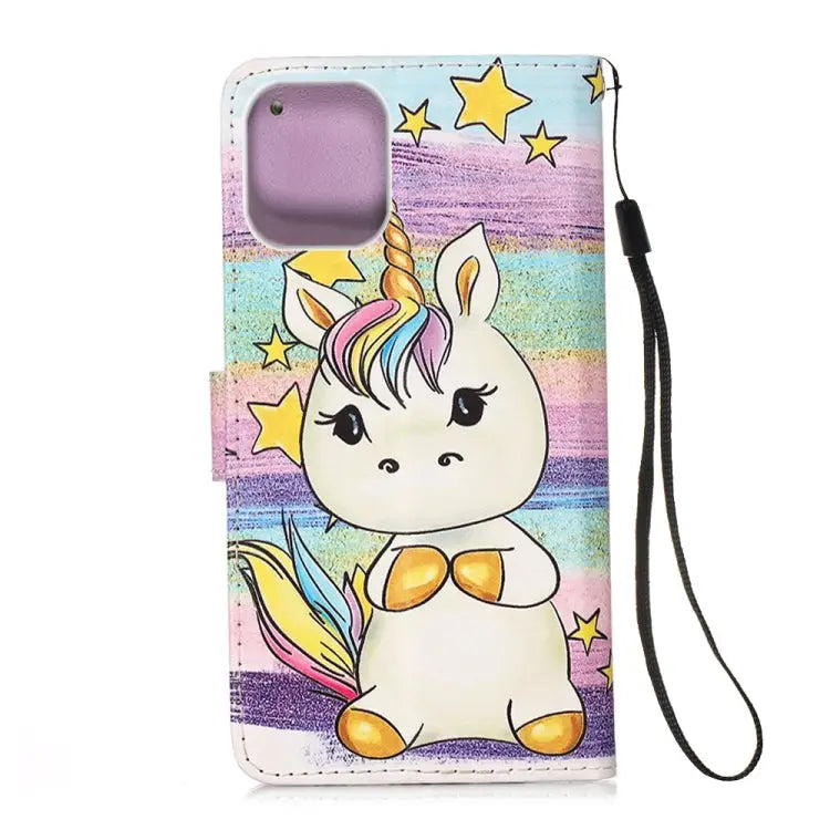 Painted Flat Texture Leather Case with Lanyard & Card Slot & Wallet & Holder For iPhone 12 Pro Max - Apple Accessories
