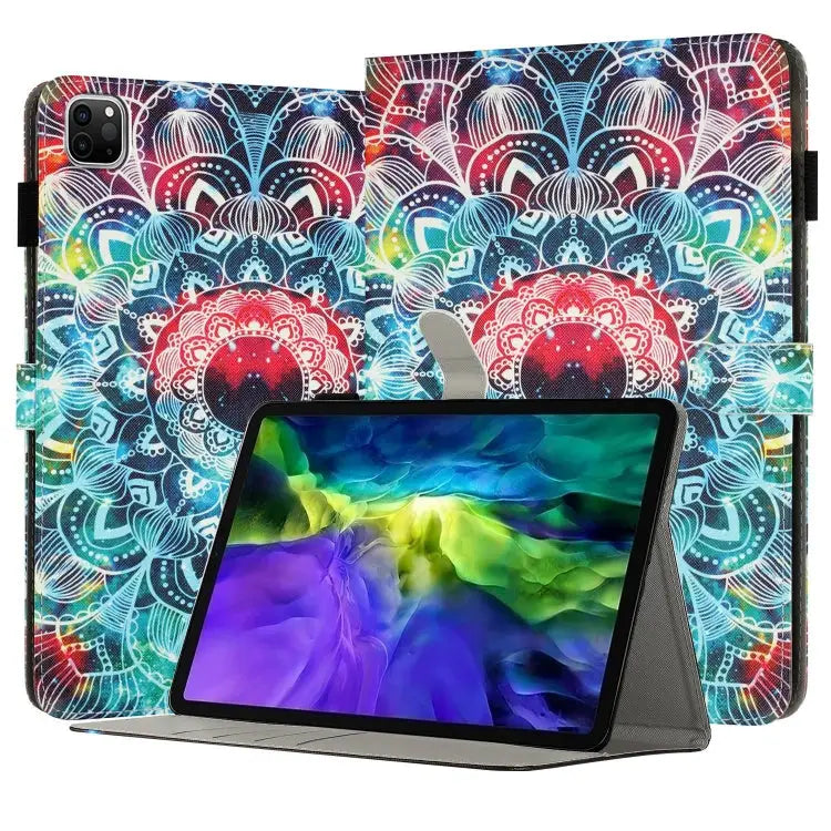 Painted Leather Smart Tablet Case For iPad mini 6 / mini 2024 For iPad Pro 11 2022 / 2021 / 2020 For iPad 10th Gen 10.9