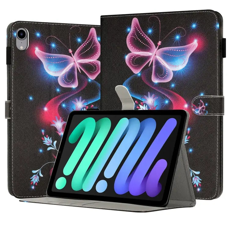 Painted Leather Smart Tablet Case For iPad mini 6 / mini 2024 For iPad Pro 11 2022 / 2021 / 2020 For iPad 10th Gen 10.9