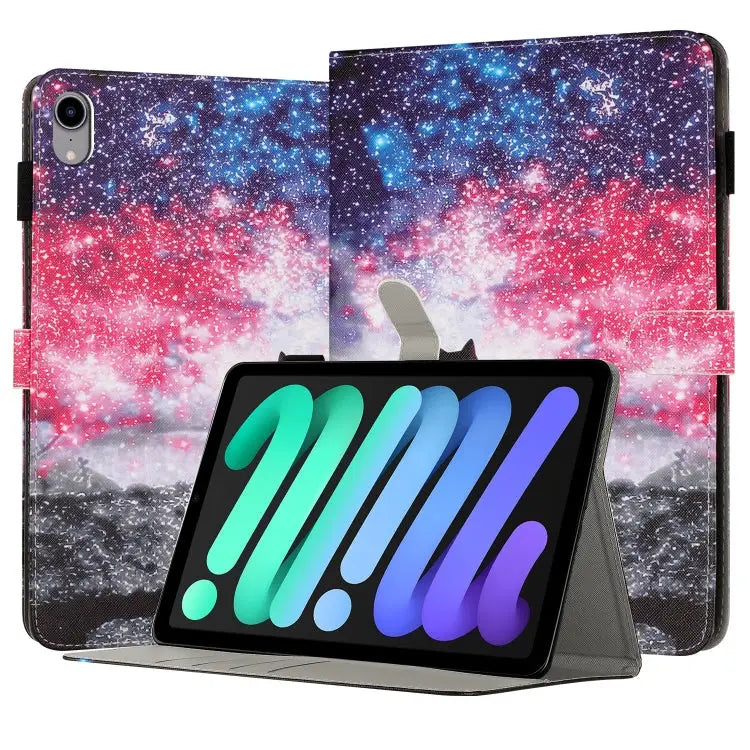 Painted Leather Smart Tablet Case For iPad mini 6 / mini 2024 For iPad Pro 11 2022 / 2021 / 2020 For iPad 10th Gen 10.9
