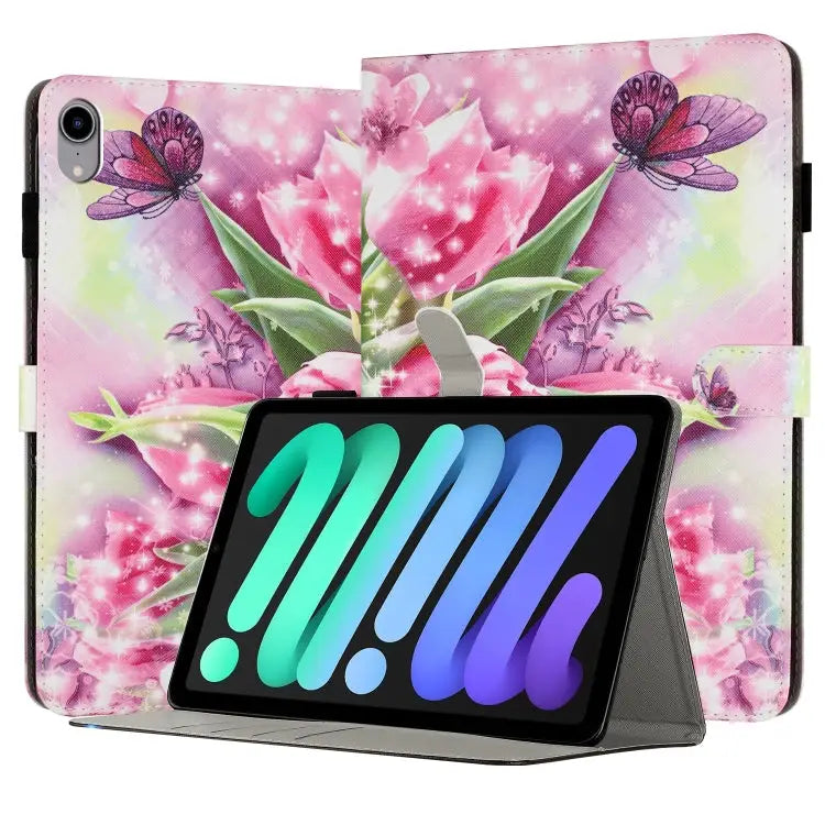 Painted Leather Smart Tablet Case For iPad mini 6 / mini 2024 For iPad Pro 11 2022 / 2021 / 2020 For iPad 10th Gen 10.9