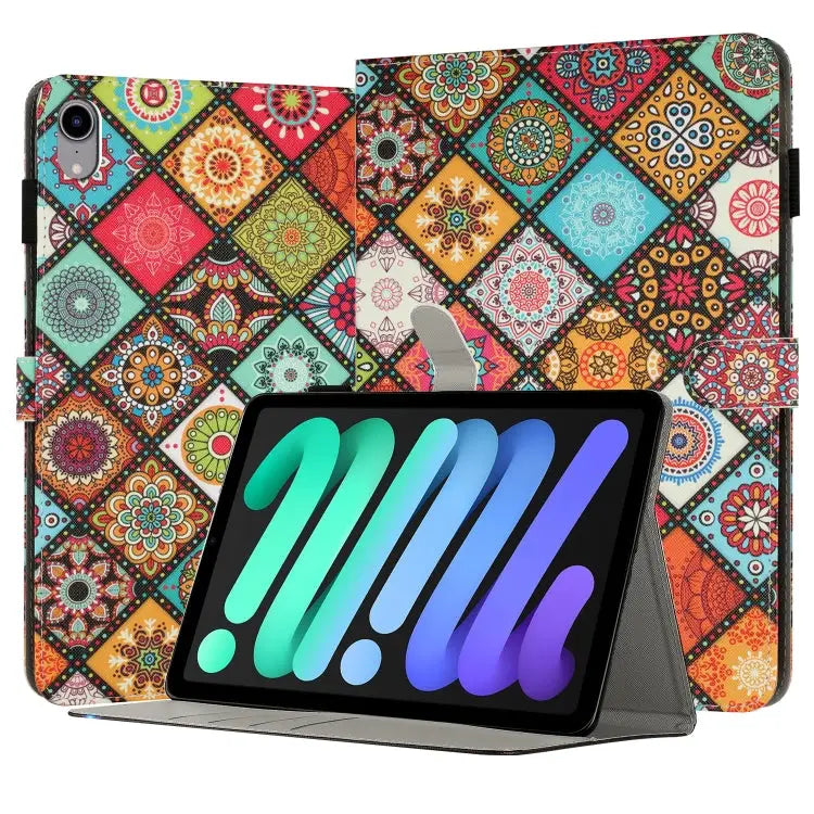 Painted Leather Smart Tablet Case For iPad mini 6 / mini 2024 For iPad Pro 11 2022 / 2021 / 2020 For iPad 10th Gen 10.9