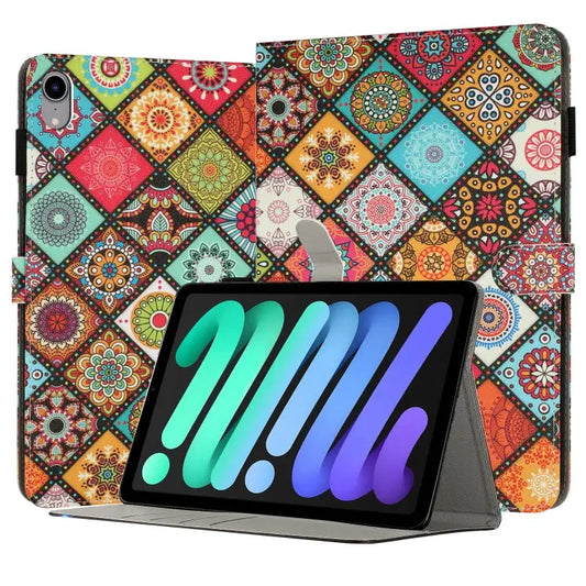 Painted Leather Smart Tablet Case For iPad mini 6 / mini 2024 For iPad Pro 11 2022 / 2021 / 2020 For iPad 10th Gen 10.9