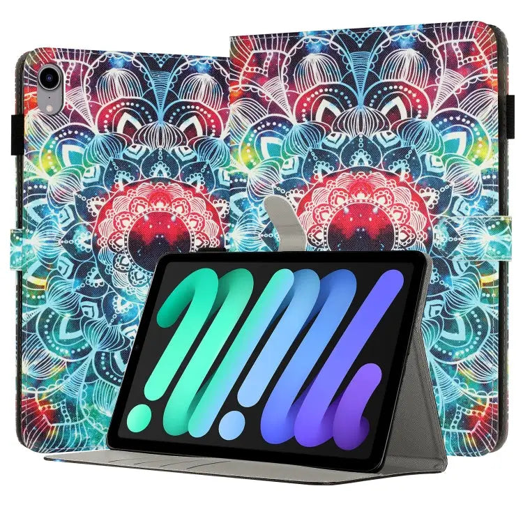 Painted Leather Smart Tablet Case For iPad mini 6 / mini 2024 For iPad Pro 11 2022 / 2021 / 2020 For iPad 10th Gen 10.9
