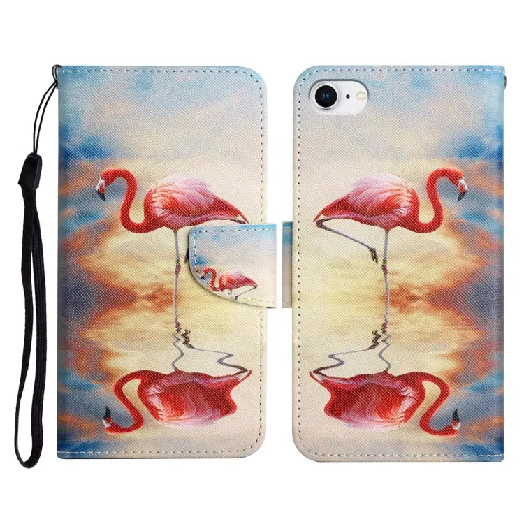 Painted Pattern Horizontal Flip Leather Case with Holder & Card Slot & Wallet For iPhone SE 2022 / SE 2020 / 8 / 7