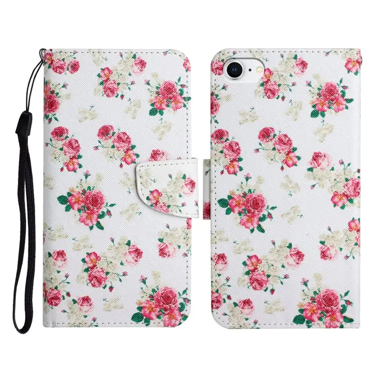 Painted Pattern Horizontal Flip Leather Case with Holder & Card Slot & Wallet For iPhone SE 2022 / SE 2020 / 8 / 7