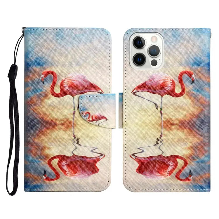 Painted Pattern Horizontal Flip Leather Case with Holder & Card Slot & Wallet For iPhone 13 Pro Max - For iPhone 13 Pro