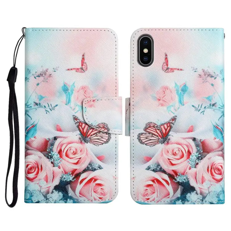 Painted Pattern Horizontal Flip Leather Case with Holder & Card Slot & Wallet For iPhone XS Max - For iPhone XS Max