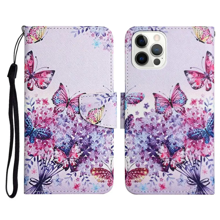 Painted Pattern Horizontal Flip Leather Case with Holder & Card Slot & Wallet For iPhone 13 Pro Max - For iPhone 13 Pro