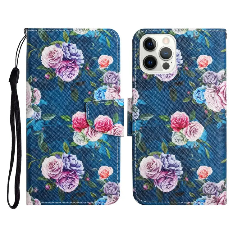 Painted Pattern Horizontal Flip Leather Case with Holder & Card Slot & Wallet For iPhone 13 Pro Max - For iPhone 13 Pro