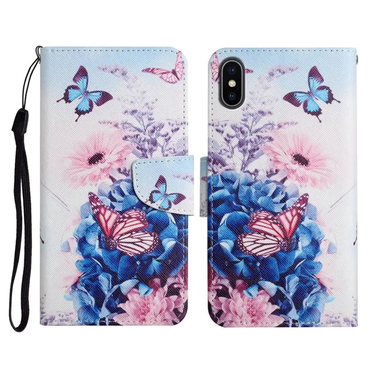 Painted Pattern Horizontal Flip Leather Case with Holder & Card Slot & Wallet For iPhone XS Max - For iPhone XS Max