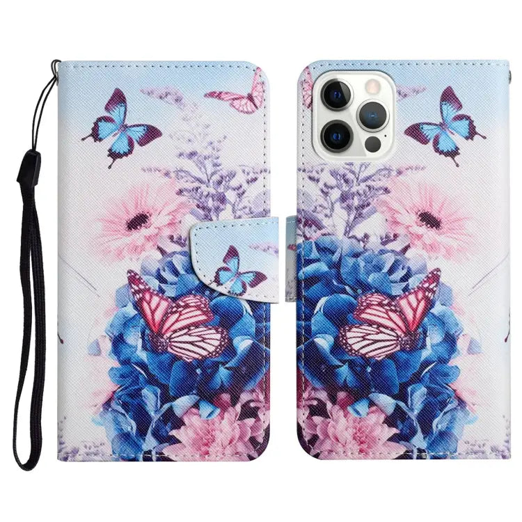 Painted Pattern Horizontal Flip Leather Case with Holder & Card Slot & Wallet For iPhone 13 Pro Max - For iPhone 13 Pro