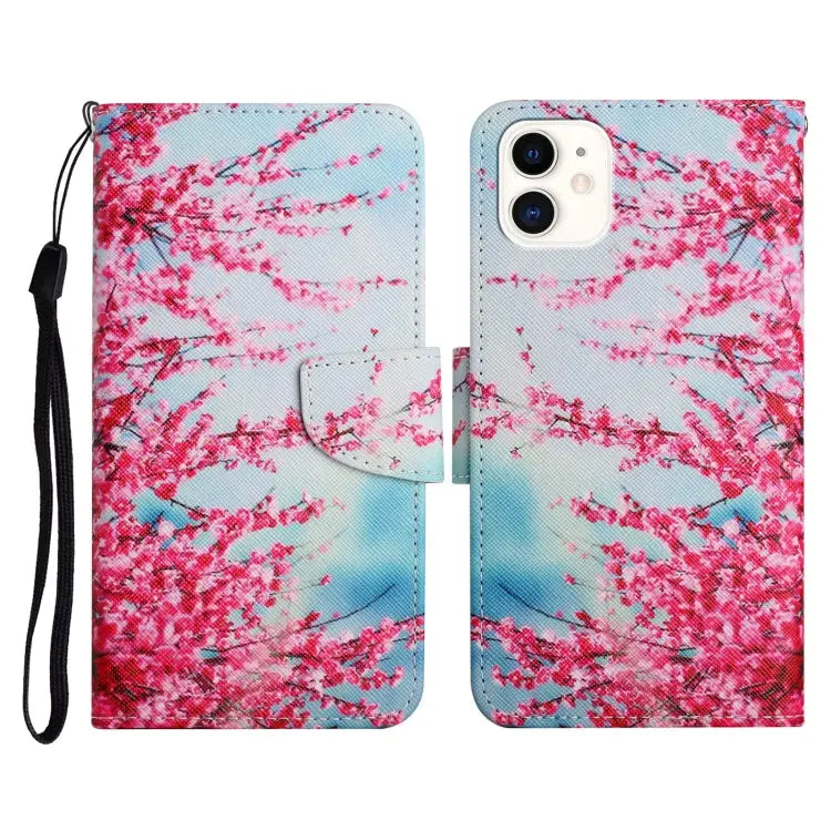 Painted Pattern Horizontal Flip Leather Case with Holder & Card Slot & Wallet For iPhone 11 - For iPhone 11 / Red