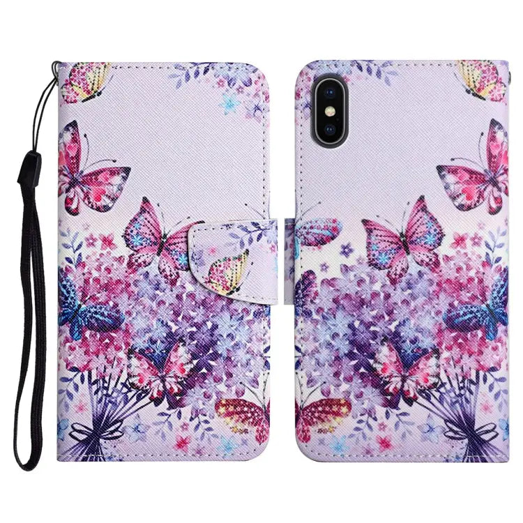 Painted Pattern Horizontal Flip Leather Case with Holder & Card Slot & Wallet For iPhone XS Max - For iPhone XS Max