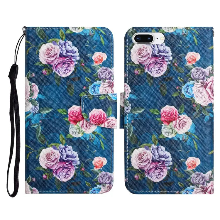 Painted Pattern Horizontal Flip Leather Case with Holder & Card Slot & Wallet For iPhone 8 Plus & 7 Plus - For iPhone 8