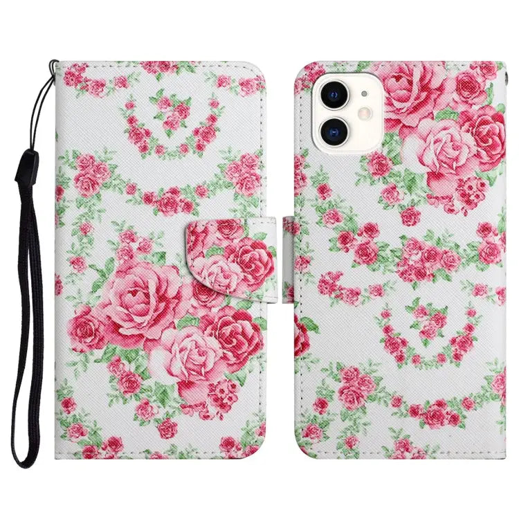 Painted Pattern Horizontal Flip Leather Case with Holder & Card Slot & Wallet For iPhone 12 mini - For iPhone 12 mini