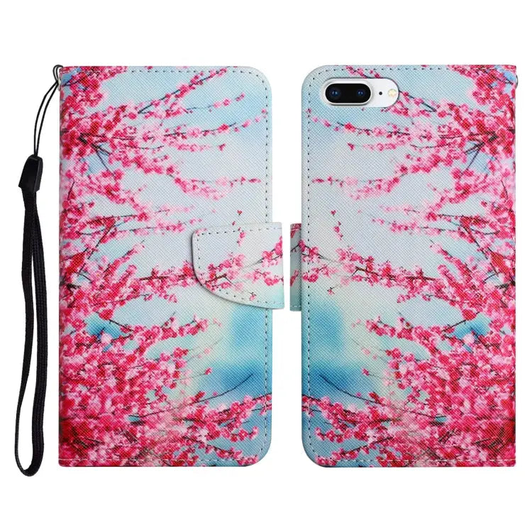 Painted Pattern Horizontal Flip Leather Case with Holder & Card Slot & Wallet For iPhone 8 Plus & 7 Plus - For iPhone 8