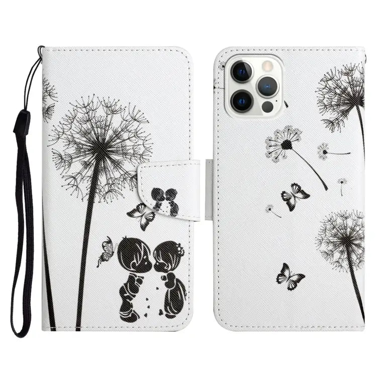 Painted Pattern Horizontal Flip Leather Case with Holder & Card Slot & Wallet For iPhone 13 Pro Max - For iPhone 13 Pro
