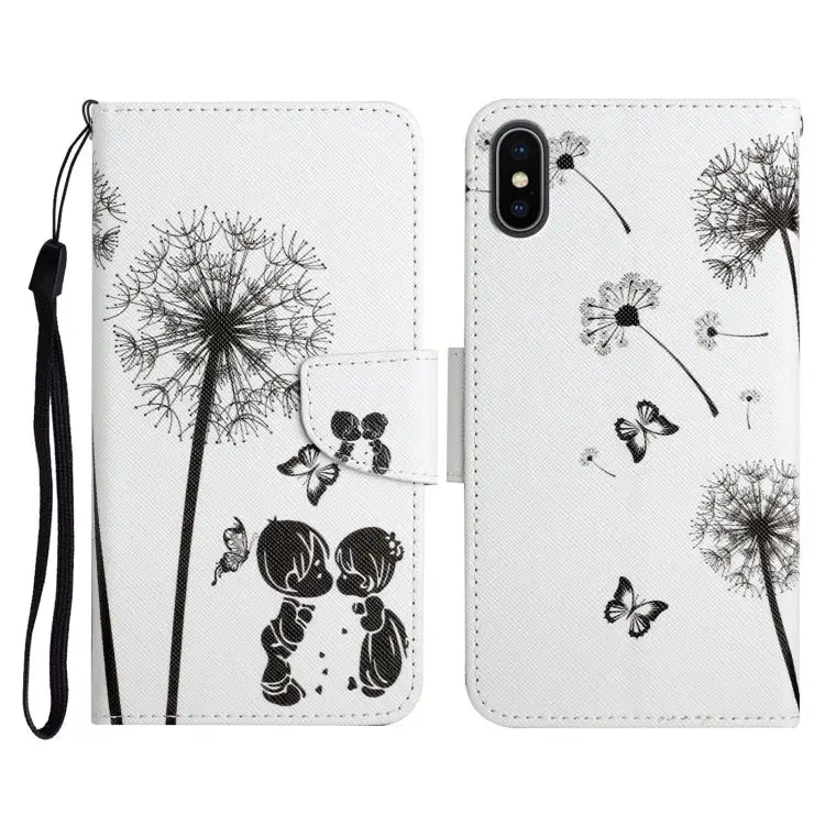Painted Pattern Horizontal Flip Leather Case with Holder & Card Slot & Wallet For iPhone XS Max - For iPhone XS Max