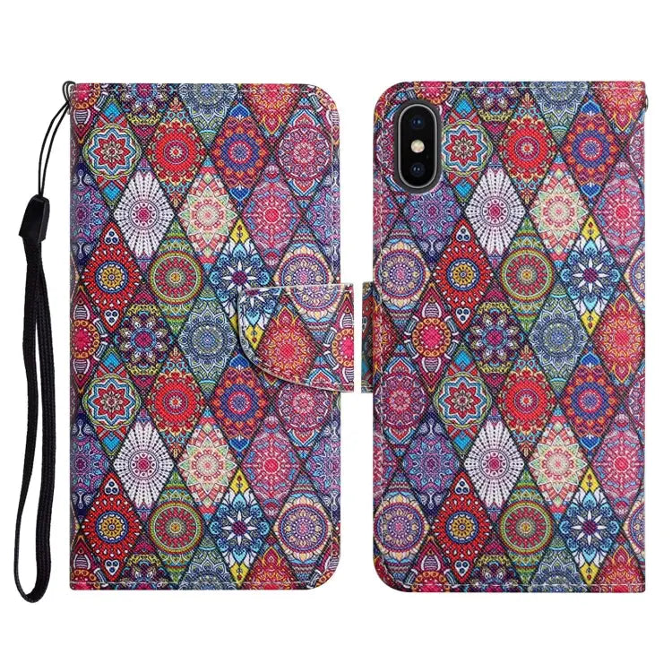 Painted Pattern Horizontal Flip Leather Case with Holder & Card Slot & Wallet For iPhone XS Max - For iPhone XS Max