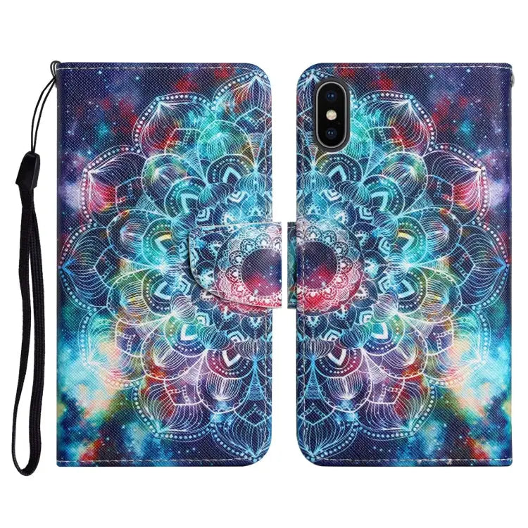 Painted Pattern Horizontal Flip Leather Case with Holder & Card Slot & Wallet For iPhone XS Max - For iPhone XS Max