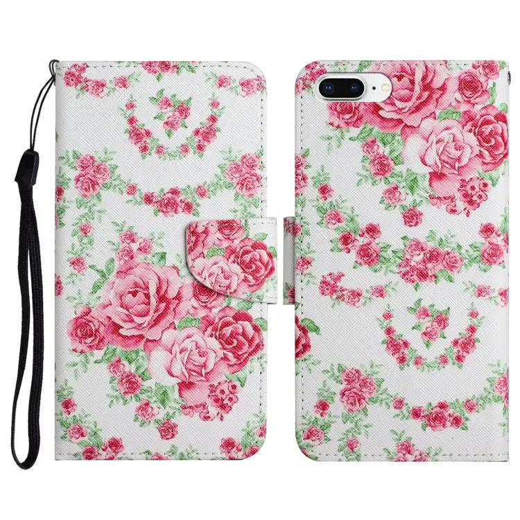 Painted Pattern Horizontal Flip Leather Case with Holder & Card Slot & Wallet For iPhone 8 Plus & 7 Plus - For iPhone 8