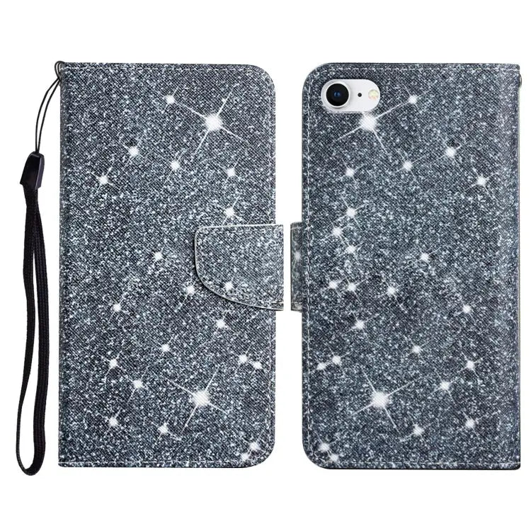 Painted Pattern Horizontal Flip Leather Case with Holder & Card Slot & Wallet For iPhone SE 2022 / SE 2020 / 8 / 7