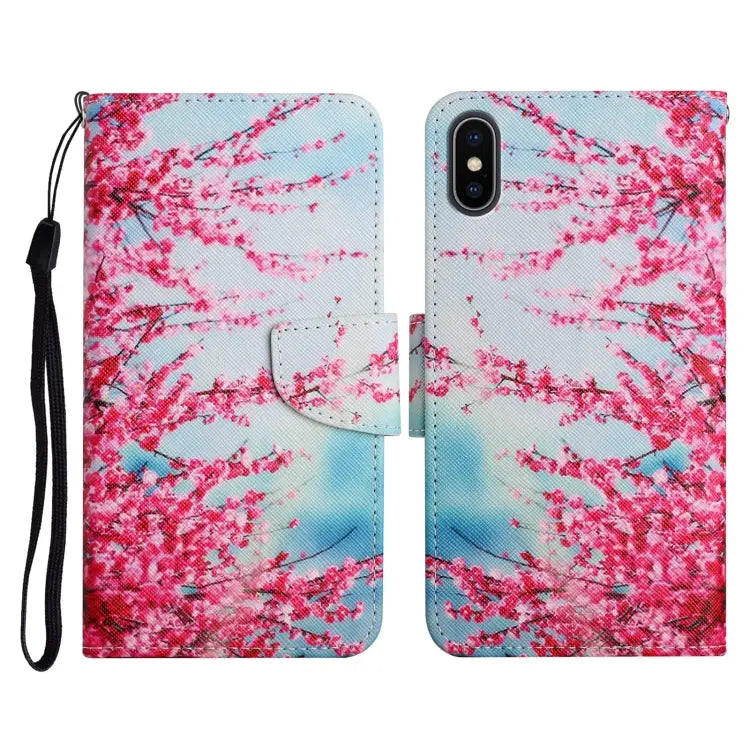 Painted Pattern Horizontal Flip Leather Case with Holder & Card Slot & Wallet For iPhone X / XS - For iPhone X / XS
