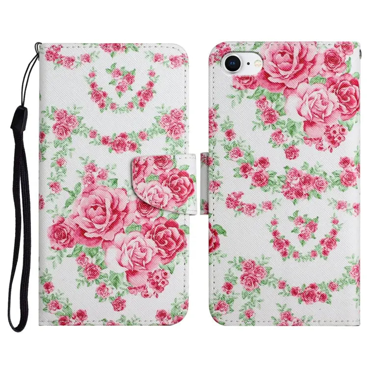 Painted Pattern Horizontal Flip Leather Case with Holder & Card Slot & Wallet For iPhone SE 2022 / SE 2020 / 8 / 7