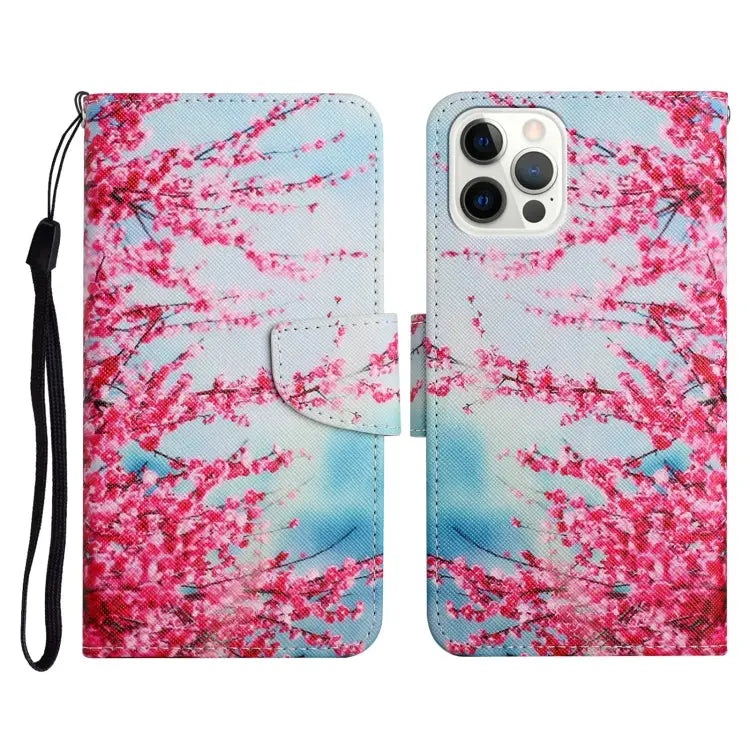 Painted Pattern Horizontal Flip Leather Case with Holder & Card Slot & Wallet For iPhone 13 Pro Max - For iPhone 13 Pro