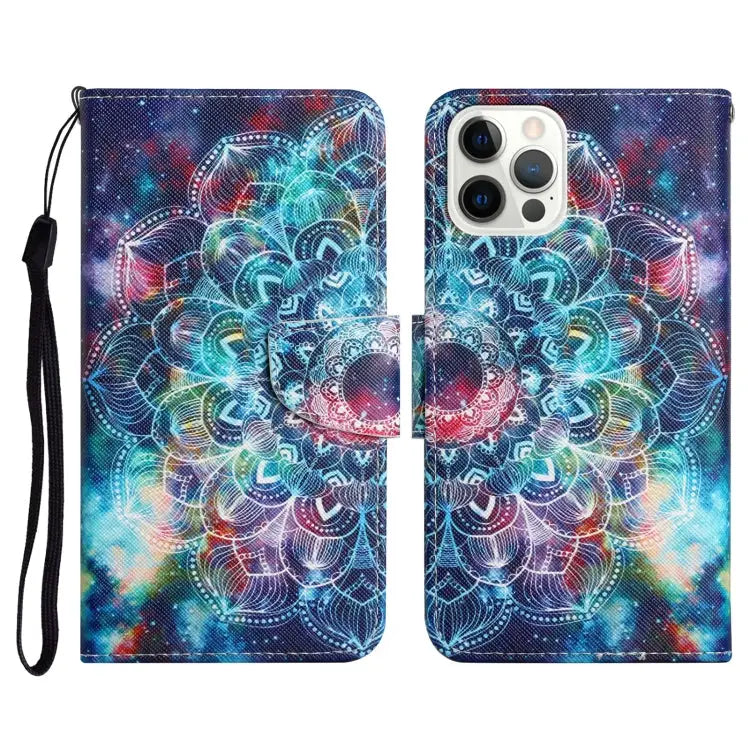 Painted Pattern Horizontal Flip Leather Case with Holder & Card Slot & Wallet For iPhone 13 Pro Max - For iPhone 13 Pro
