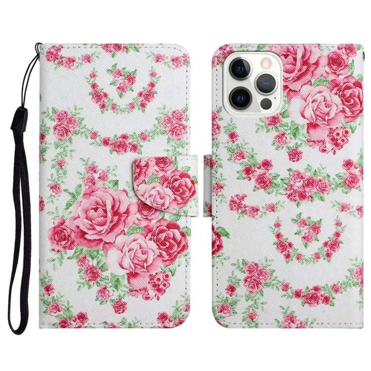 Painted Pattern Horizontal Flip Leather Case with Holder & Card Slot & Wallet For iPhone 13 Pro Max - For iPhone 13 Pro