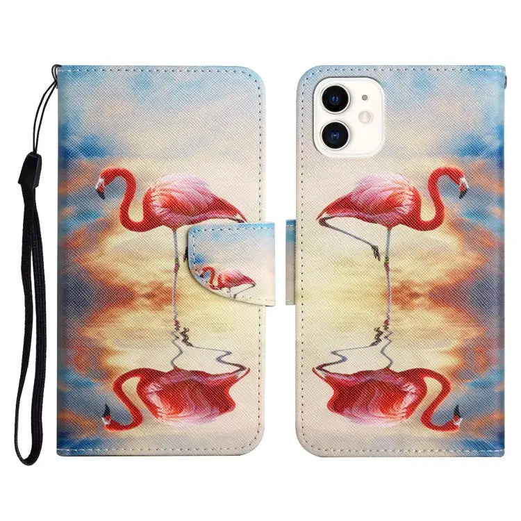 Painted Pattern Horizontal Flip Leather Case with Holder & Card Slot & Wallet For iPhone 12 mini - For iPhone 12 mini