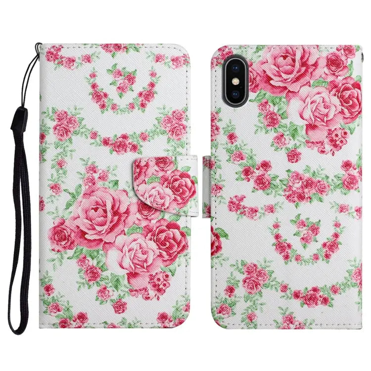 Painted Pattern Horizontal Flip Leather Case with Holder & Card Slot & Wallet For iPhone X / XS - For iPhone X / XS