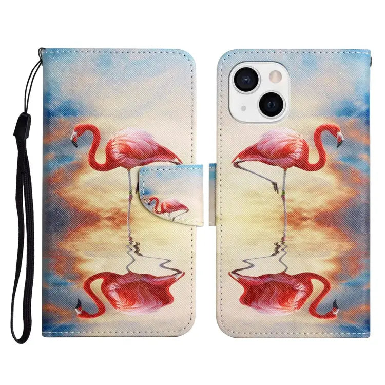 Painted Pattern Horizontal Flip Leather Case with Holder & Card Slot & Wallet For iPhone 13 mini - For iPhone 13 mini