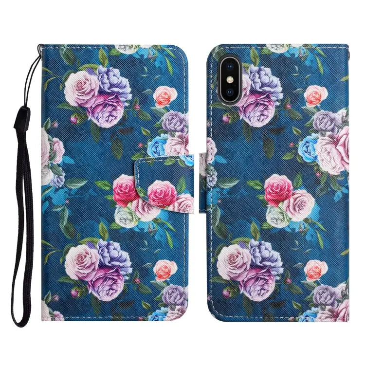 Painted Pattern Horizontal Flip Leather Case with Holder & Card Slot & Wallet For iPhone X / XS - For iPhone X / XS