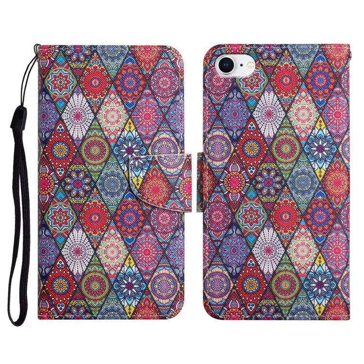 Painted Pattern Horizontal Flip Leather Case with Holder & Card Slot & Wallet For iPhone SE 2022 / SE 2020 / 8 / 7