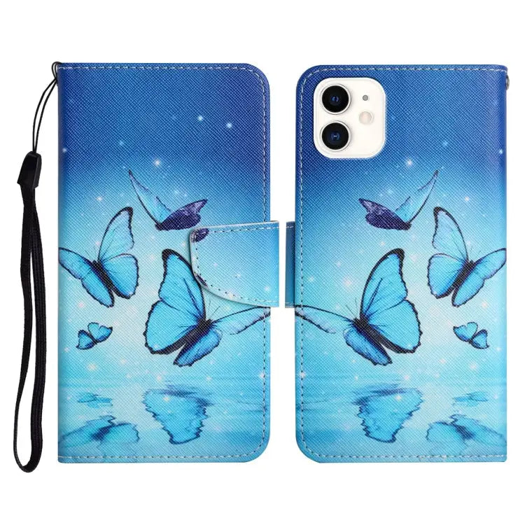 Painted Pattern Horizontal Flip Leather Case with Holder & Card Slot & Wallet For iPhone 12 mini - For iPhone 12 mini